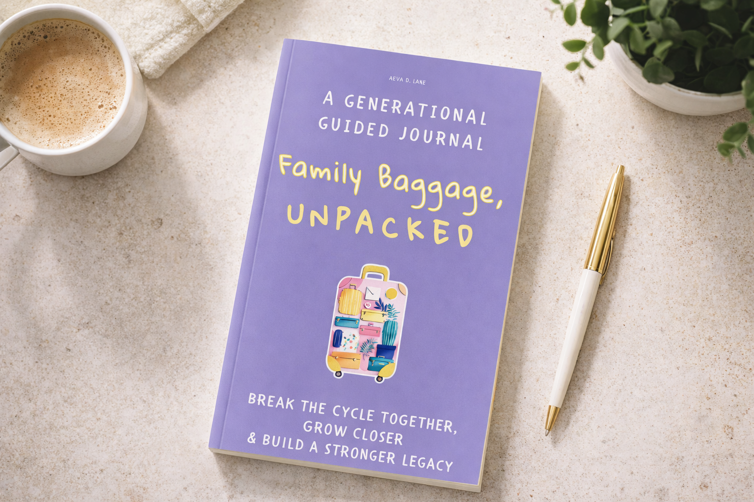 Family Baggage, Unpacked book mockup